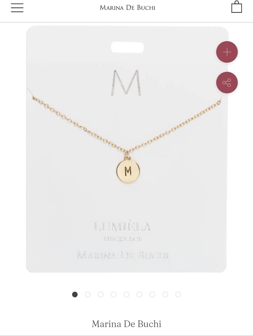 Marina De Buchi 'K' initial necklace - Picture 6 of 7